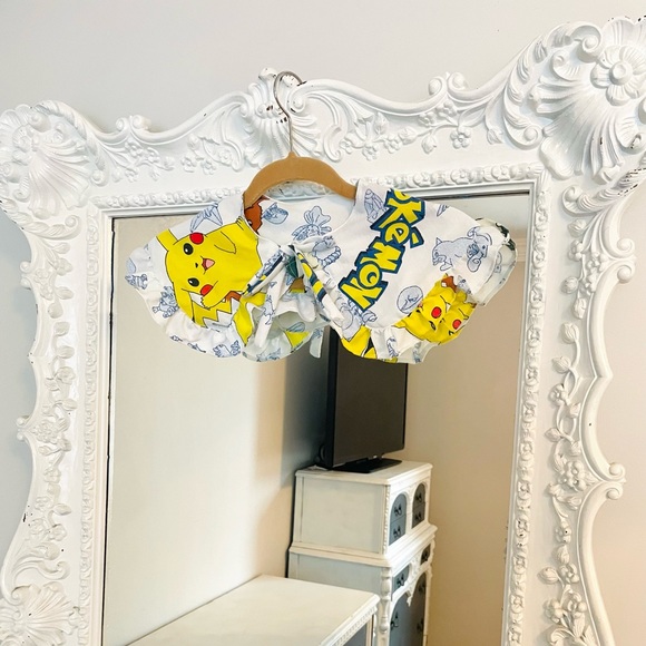 SALE New York Couture Reworked VINTAGE Pokemon Pikachu Handmade Collar - Picture 4 of 7